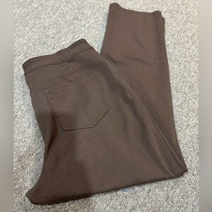 CHICOS 2 Womens Pants So Slimming Brown Ankle Stretch Slim Fit High Waist 12 P
